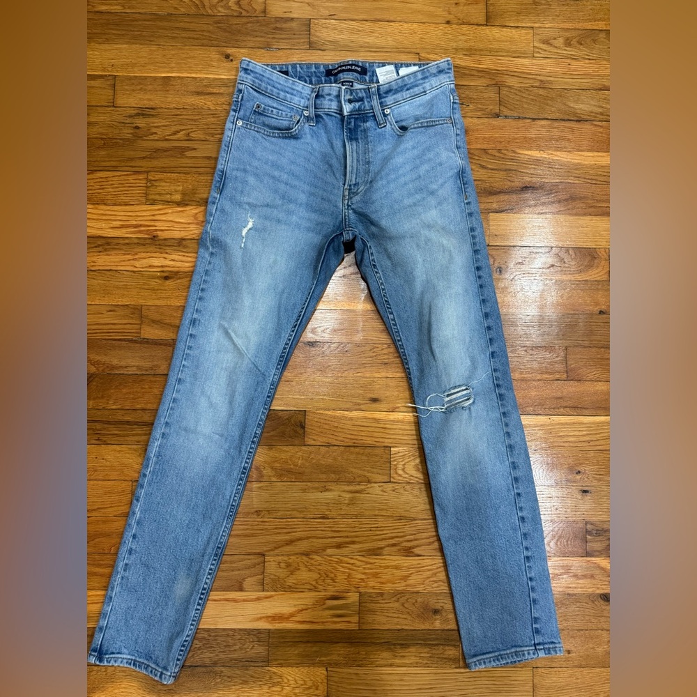 Calvin Klein Jeans Men's Light Blue Skinny Jeans
